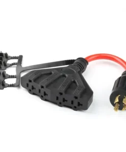 NEMA L14-30 to 4x NEMA 5-15/20R Extension Cord - UL Listed