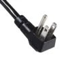 Power Supply Cord America NEMA 5-15 2 Pole 3 Wire Grounded Angle Plug AC Power Cable, Custom Long, UL Listed
