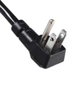 Power Supply Cord America NEMA 5-15 2 Pole 3 Wire Grounded Angle Plug AC Power Cable, Custom Long, UL Listed