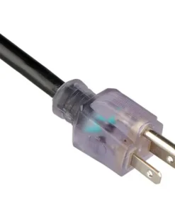 AC Power Cord NEMA 5-15 Transparent Indicated Lighting Plug, Custom Long, Color Power Cable, UL Listed