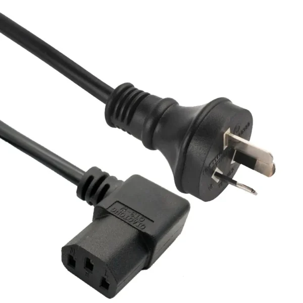 Australia Power Cord, AS NZ 3112 Plug to IEC 60320 C13 Connector, Right Angle, SAA Certified