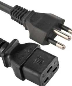 Brazil Power Cord NBR 14136 to IEC 60320 C19 Connector, Inmetro, TUV Certified