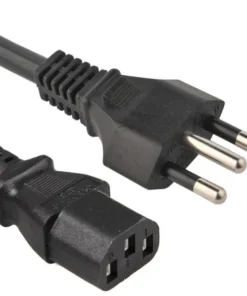 The Brazil Power Cord NBR 14136 to IEC 60320 C13 Connector, boasting Inmetro and TUV certifications,