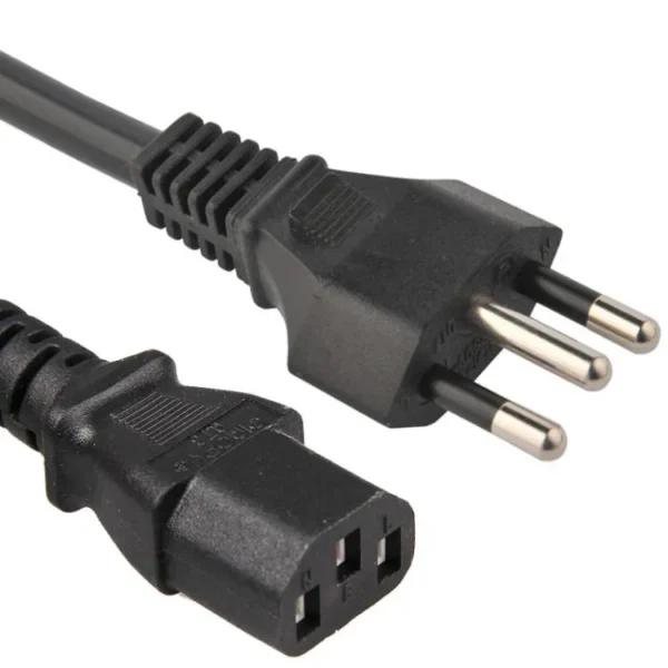 The Brazil Power Cord NBR 14136 to IEC 60320 C13 Connector, boasting Inmetro and TUV certifications,
