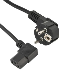 European Power Cord – CEE 7/16 Plug to IEC 60320 C13 right angled connector (VDE Certified)