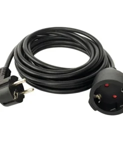 EU Extension Cord: CEE 7/7 Schuko Plug to Single Socket (CE, GS Certified)