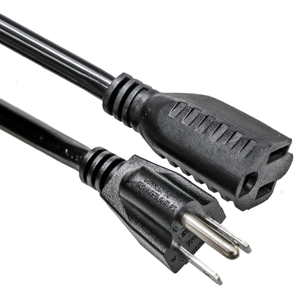 America Extension Cord - Indoor/Outdoor, NEMA 5-15P to NEMA 5-15R, UL Listed