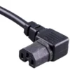 IEC 60320 C15 Power Cord with Right Angled Receptacle (VDE, KC, PSE, CCC, SAA, UL Approved)