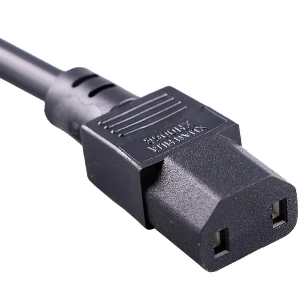 IEC 60320 C17 power cord with a straight receptacle and certifications from CE, SAA, CCC, PSE, UL, and cUL