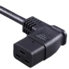 IEC 60320 C19 Power Cord with a Right Angled Receptacle
