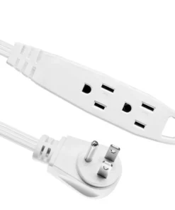 Indoor Extension Cord Triple Outlet with Accessory Loop For Hanging NEMA 5-15P to 3x NEMA 5-15R UL listed