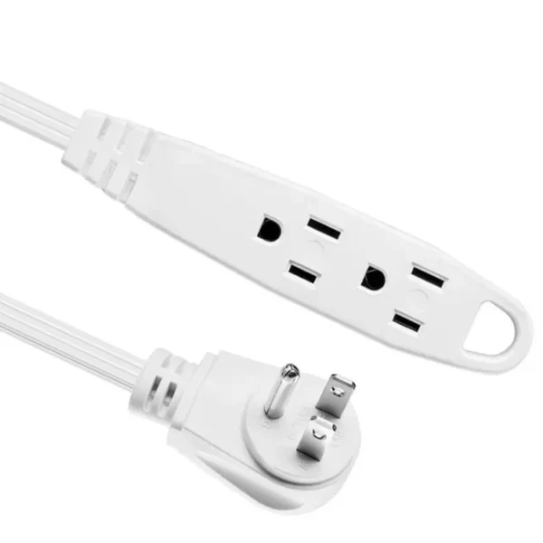 Indoor Extension Cord Triple Outlet with Accessory Loop For Hanging NEMA 5-15P to 3x NEMA 5-15R UL listed