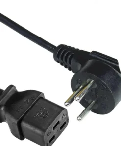 2 Pole 3 Wire Grounding Type H Right Angled Plug to IEC 60320 C19 SI VDE Approved, is a specific power cable designed for use in Israel and adheres to stringent safety standards