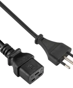 Italy Power Cord 3 Wire CEI 23-50 Standard Type L Plug to IEC 60320 C19 connector IMQ Approved