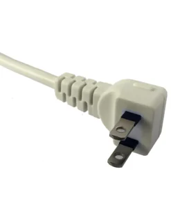 custom-length Japan Power Cord right-angled 2-prong JIS 8303 plug offering a space-saving solution powering your Japanese electronics PSE & JET safety approvals