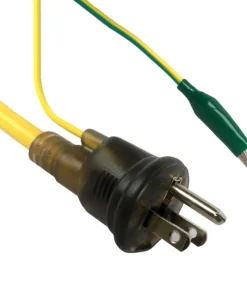 Japan Power Cord: 3-Wire Rotatable Plug with Hidden Grounding Pin & Alligator Clip (JIS 8303, PSE & JET Approved)