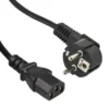 Korea Power Cord: 2 Prong 3 Wire, Type F Schuko to IEC C13, KTL & KC Certified