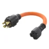 L14-30P Locking Plug to 6-15_20R T Blade 15_20A 250 Volt Connector