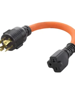 L14-30P Locking Plug to 6-15_20R T Blade 15_20A 250 Volt Connector