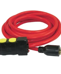 Locking Generator Extension Cord (L14-30 to 4x 5-20R) - UL & cUL Listed