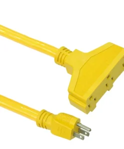 Outdoor Extension Cord Triple Outlet Heavy Duty NEMA 5-15P To NEMA 5-15R x3 UL listed