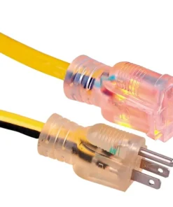 NEMA 5-15P standard transparent molded plug with NEMA 5-15R single outlet