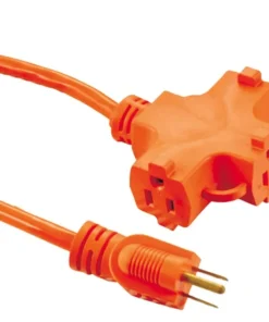 Outdoor Extension Cord Heavy Duty Triple Outlet NEMA 5-15P to 3x NEMA 5-15R UL Listed