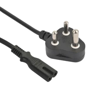 South African Power Cord - SANS 164-1 Plug to IEC 60320 C7 Connector, SABS & VDE Approved