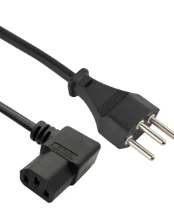 Switzerland Power Cord with IEC C13 Right Angled Connector