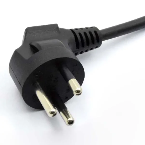Thailand TIS standard power supply cord grounded plug molded with a low profile ergonomic design and RoHS and REACH compliant.