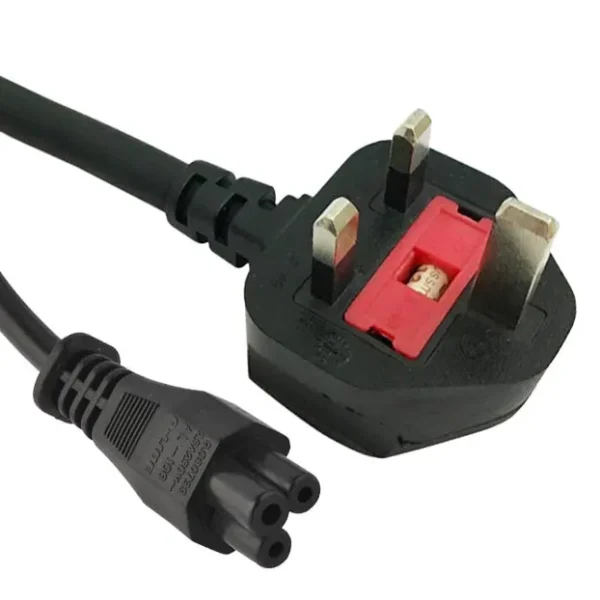 UK Power Cord BS 1363 Type G Plug to IEC 60320 C5 Connector ASTA BSI VDE Certificated